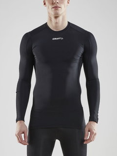 Craft Kompressions-Langarmshirt (enganliegend) Pro Control Unterwäsche schwarz Herren